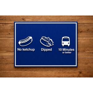 Chicago Transity Authority Hot Dog Sign Illinois Baseball White Sox Cubs Metra